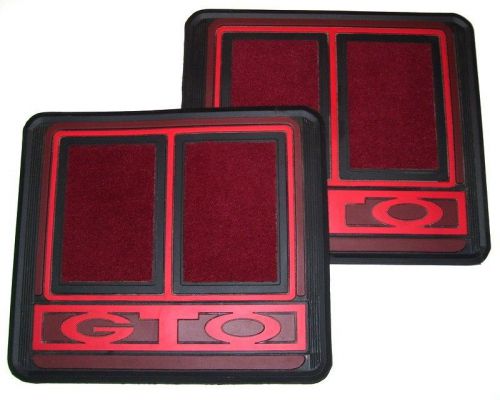 Classic muscle car gto floor mats rubber red &amp; black