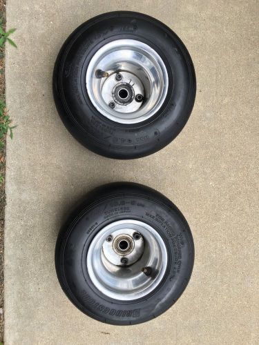 Two douglas wheels with bridgestone yhc tires with hubs