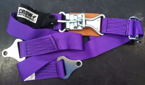 Crow 2&#039;&#039; individual  latch &amp; link lap belt  50&#034; purple bolt in-rat rod sandrail