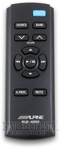 New! alpine rue-4202 wireless palm-size remote control for select alpine stereos