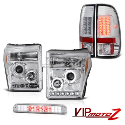 11-16 f350 lariat clear chrome roof cargo lamp rear brake lamps headlights smd