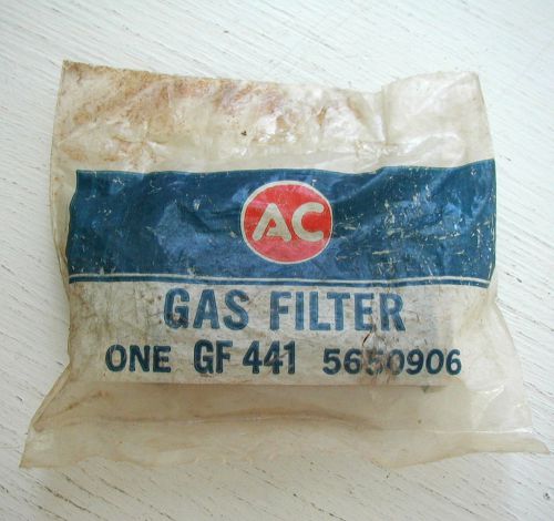 Vintage nos ac delco chevy gm gf441 gf 441 5650906 fuel filter