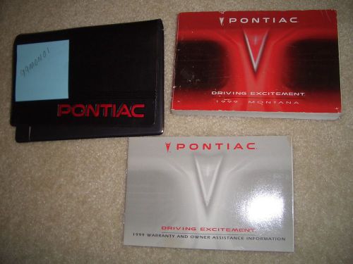 1999 99 pontiac montana owner manual set w case factory guide books original oem