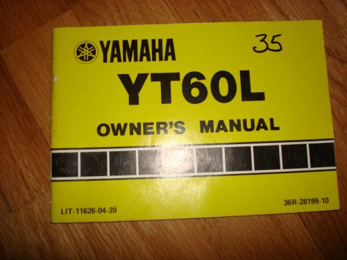 Yamaha yt6ol owner&#039;s manual