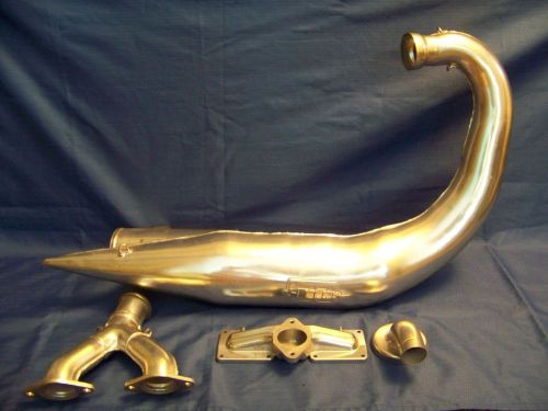 Yamaha ss 440 snowmobile complete exhaust system. y- pipe, exhaust manifold