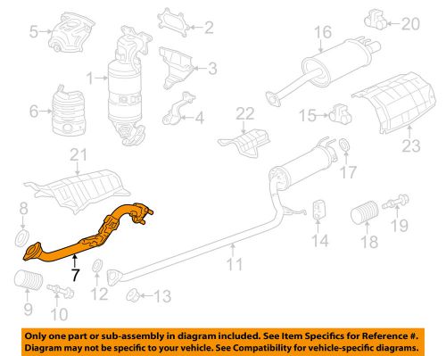 Honda oem 12-13 civic 1.8l-l4 exhaust system-front pipe 18210tr6a11