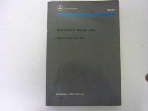 Mercedes-benz maintenance manual, starting year model 1994