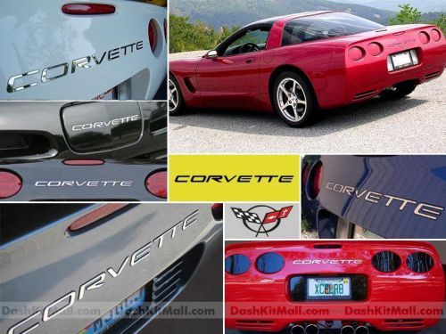 Chevy corvette c5 97 98 99 2000 - 04 chrome front+rear bumper letters not decals