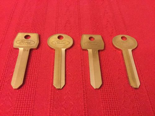 New lot of 4 ignition + doors uncut key blanks for ford cars h50 &amp; h51