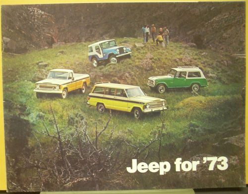 1973 jeep &amp; jeep commando wagon wagoneer truck dealer sales brochure