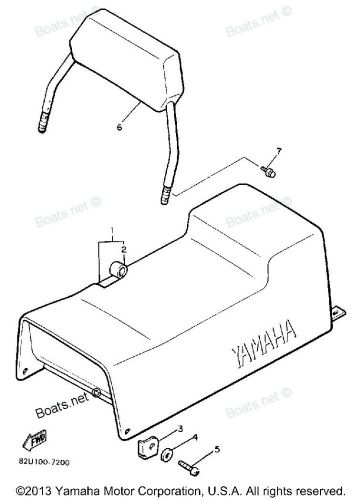 Yamaha snow mobile double seat assembly
