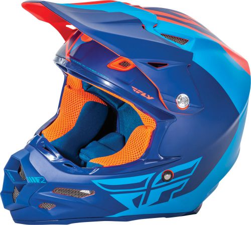 Fly racing 73-4123x f2 carbon pure helmet matte blue/orange x