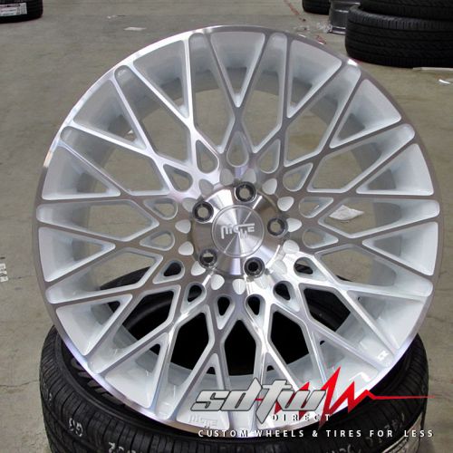 18&#034; niche citrine  m156 white staggered wheels fits ford fusion focus
