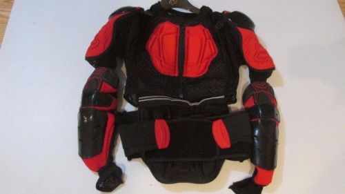 Fox racing launch suit blk/red &gt;&gt;mx atv downhill mountain bike chest protector