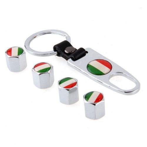 4pcs italy italian national flag car wheel tire valve stem air cap