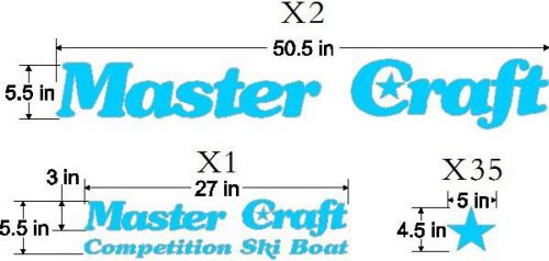 Custom mastercraft 80&#039;s set - boat decal sticker - l@@k!