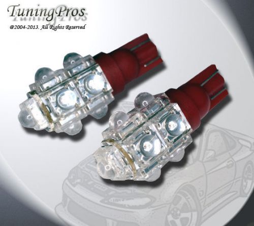 2pc of t10 wedge led dome light 9 flux red light bulb one pair 175 158 2886x