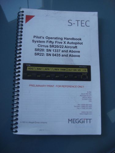 S-tec system fifty five x, 55x, in cirrus sr20 &amp; sr22 pilot&#039;s operating handbook