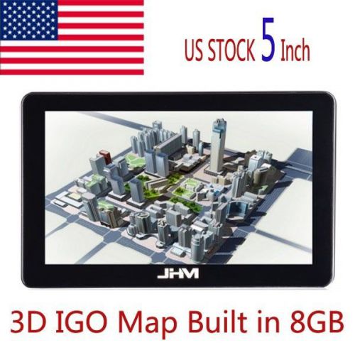 5&#034; built-in 8gb truck touch screen vehicle car gps navigation fm free us map us