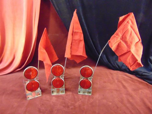 3 vintage ford reflecto-flare model a road emergency reflectors stimsonite 12a