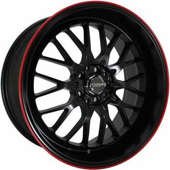19x8.5 black red kyowa evolve wheels 5x4.5 +18 jeep wrangler rubicon cherokee