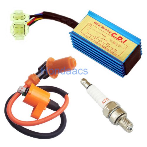 Hot sale gy6 racing cdi + ignition coil + spark plug for scooter atv usa  !!