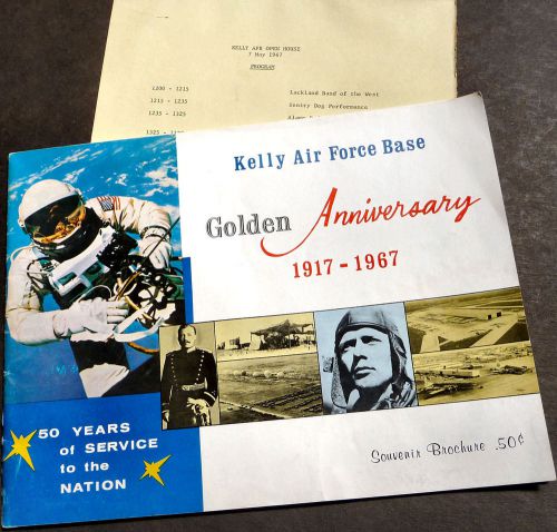 1967 texas kelly air force base 50 yrs anniversary souvenir brochure &amp; program