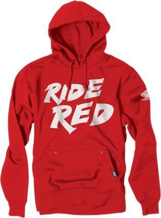 Factory effex logo youth boys pullover hoodie honda red/white