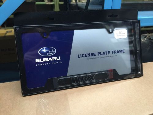 Subaru genuine matte black wrx licence plate frame (p/n soa342l125)