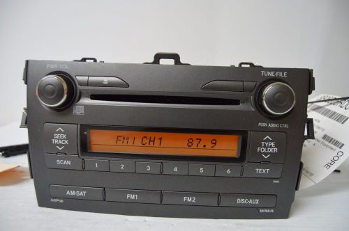 09 10 toyota corolla radio am/fm cd mp3 player 86120-02e60  tested u40#013