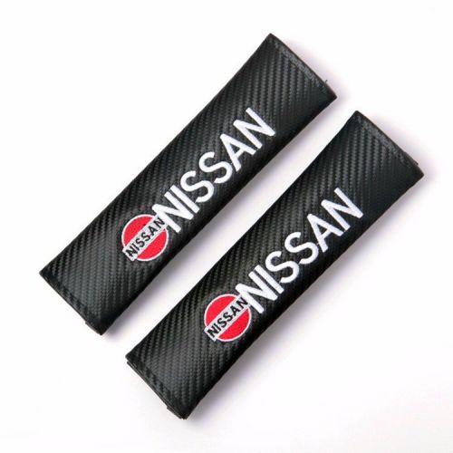 2pcs black car seat belt cover pads shoulder cushion for nissan