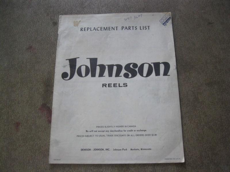 Johnson reel manual great for johnson reel or lure collection 