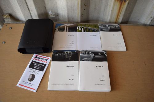 2015 lexus gx460 gx 460 owners manual and guides w/ black leather case oem