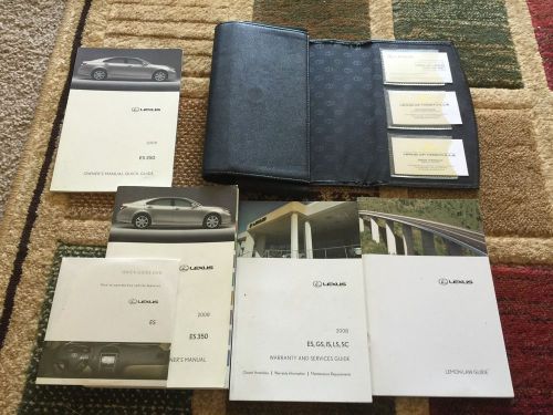 2008 lexus es350 owner&#039;s manuals &amp; leather case