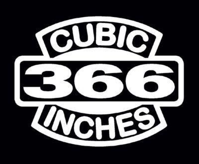 2 v8 366 cubic inches engine decal set 366 ci emblem stickers
