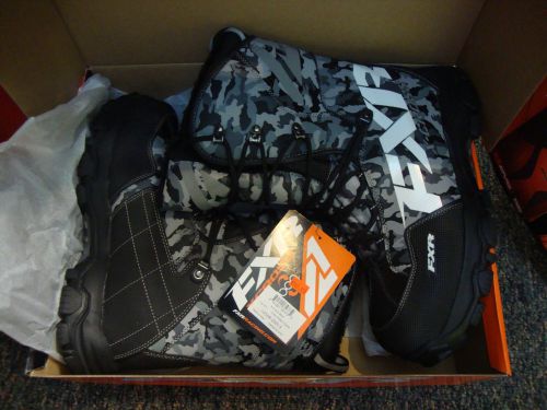 New fxr x cross men&#039;s snowmobile boots ~ size 13 ~ grey urban camo - 16508.20013