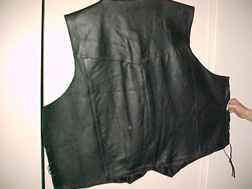 Motorcycle leather vest  size 58 (with sidelaces)