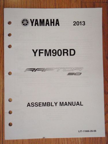Genuine yamaha 2013 raptor90 assembly manual atv 4 wheeler  new
