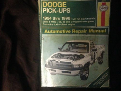 Haynes dodge pick-ups 1994-1996 repair manual