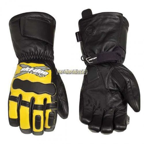 Ski-doo men&#039;s x-team leather gloves - yellow