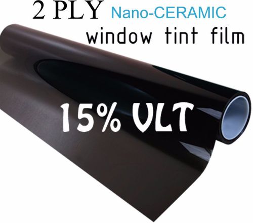 Ceramic high performance tint film 2 ply roll 40&#034;x100ft window tinting 15% vlt