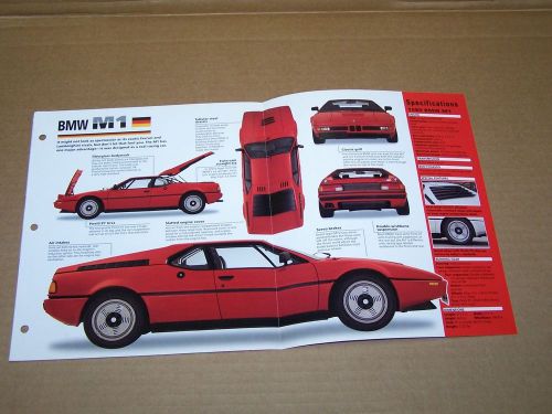 1980 bmw m1 m-1 m 1 original full color imp brochure spec sheet