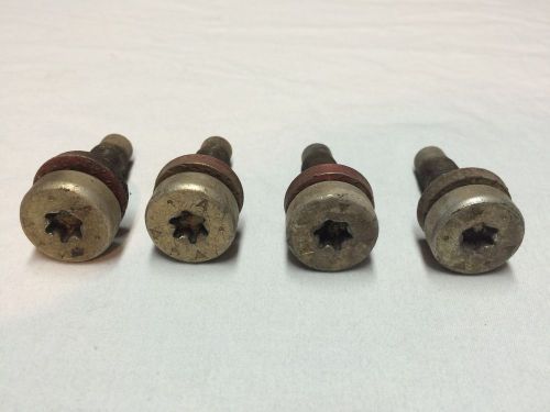1969 1970 Ford Mustang 4 Back Seat Bolts with Red Washers Mach1 Shelby GT Grande, image 1