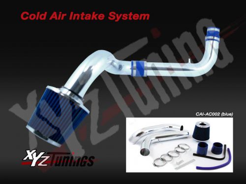 Jdm blue 94-01 integra ls/rs/gs/se 1.8l cold air intake + filter 2.75&#034; pipe