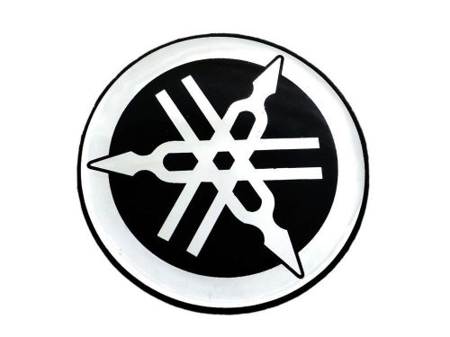200 pieces of tuning fork logo black &amp; silver decal/sticker for yamaha