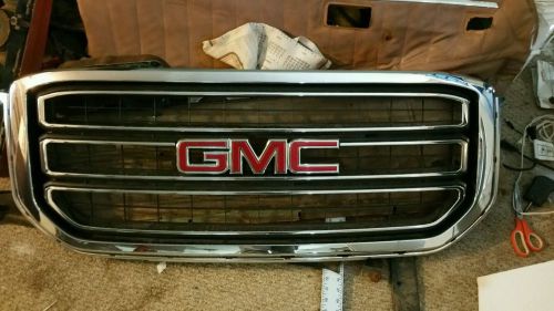 2014 2015 gmc yukon sle/slt front chrome grille assembly logo oem