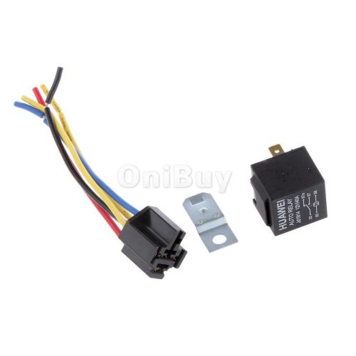 Car 40a amp 12v relay kit for fan fuel pump light 5pin 5wire spst black