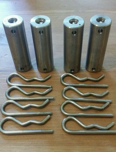 4 howell floating dock connecting pin stainless steel 3/4&#034; x 2.25&#034; c/w cotters