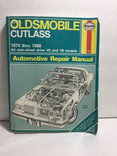 Haynes repair manual 1974 - 1988 oldsmobile cutlass supreme all rear wheel v6 v8
