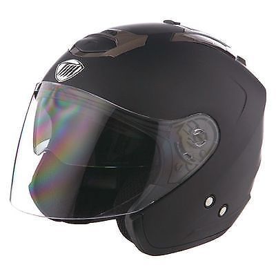 Thh 02-2105 - t-386 matte black helmet drop down visor with shield (m size)